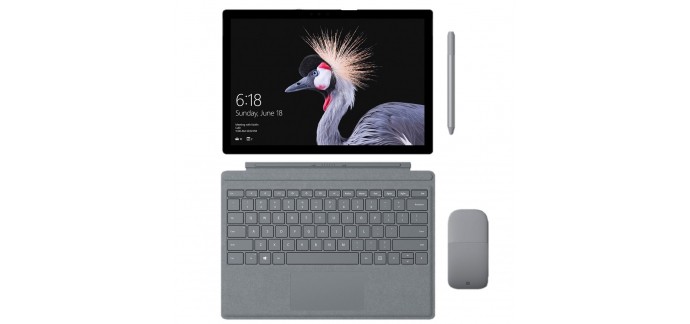 Amazon: Pack Microsoft Surface Pro + Type Cover Alcantara + Souris Arc + Stylet à 999€ au lieu de 1529€