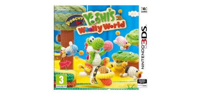Cdiscount: Jeu 3DS - Poochy & Yoshi's Woolly World à 31,50€ au lieu de 34,36€