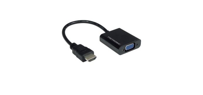 Office DEPOT: Adaptateur HDMI Metronic vers VGA + Jack 3,5 mm 0,15m (L) Noir à 16,49€ au lieu de 19,79€