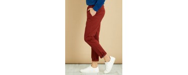 Kiabi: Pantalon chino slim en coton armuré à 15€ au lieu de 25€
