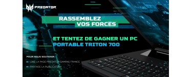 Acer:  1 ordinateur portable Acer Predator Triton à gagner