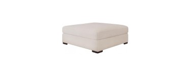 Habitat: Ottoman en tissu blanc cassé à 394,50€ au lieu de 492,50€