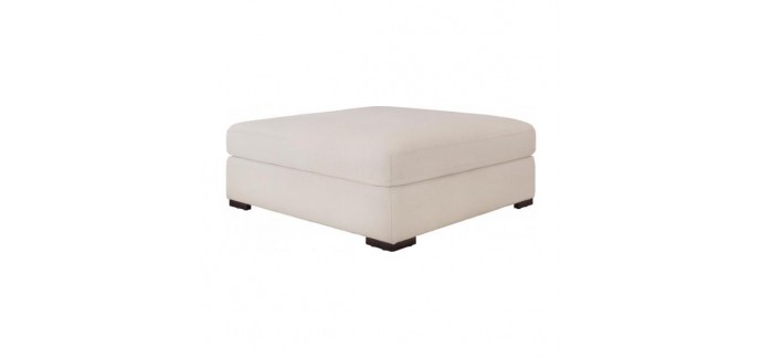 Habitat: Ottoman en tissu blanc cassé à 394,50€ au lieu de 492,50€