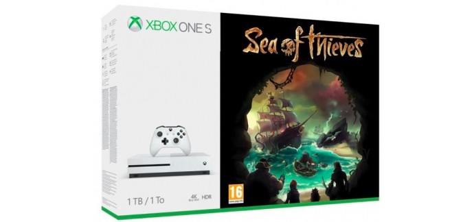 Amazon: Pack Xbox One S 1 To + jeu Sea of Thieves à 239€