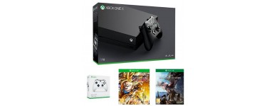 Amazon: Pack Xbox One X 1 To + 2ème manette + Dragon Ball Fighter Z + Monster Hunter World à 499€