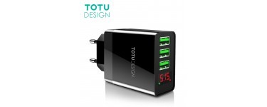 AliExpress: Chargeur fast charge TOTU avec affichage LED pour smartphone à 7,66€ au lieu de 10,94€