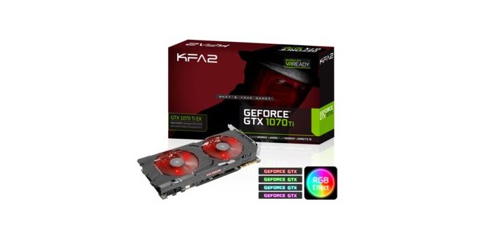 Rue du Commerce: Carte Graphique - KFA2 - GeForce GTX 1070 Ti EX - 8Go à 499,90€ au lieu de 599,90€