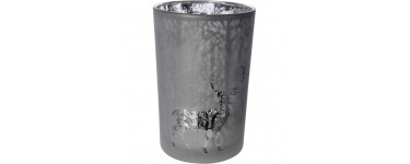 Alinéa: Photophore en verre grisé motif renne avec finition sablage à 4,79€ au lieu de 7,99