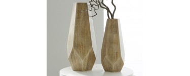 Becquet: Vases en bois à facettes à 29,92€ au lieu de 39,90€