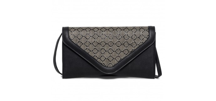 Eram: Sac pochette noir à rabat tissé à 24,50€ au lieu de 35€  