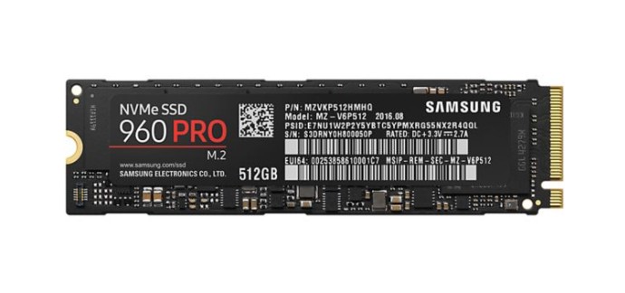 Webdistrib: Disque SSD interne SAMSUNG SSD 512 960 EVO PRO 512Go MZ-V6P512BW à 297,39€ au lieu de 379€