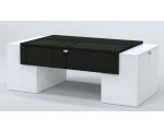Cdiscount: Table basse contemporaine et panneaux de particules noir et blanc LUCKY à 99,99€