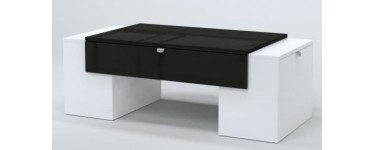 Cdiscount: Table basse contemporaine et panneaux de particules noir et blanc LUCKY à 99,99€