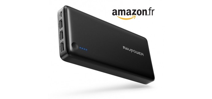 Amazon: Batterie externe Ravpower haute capacité avec 3 ports à 29,99€ au lieu de 39,99€