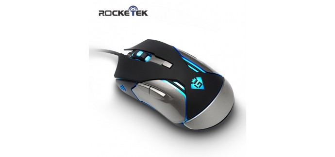 AliExpress: Souris gaming Rocketek à 7,63€ au lieu de 14,39€