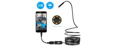 AliExpress: Objectif USB Endoscope Caméra Étanche Fil Serpent Tube OWSOO 1/2/3/5 M 7mm à 5,33€ au lieu de 9,68€