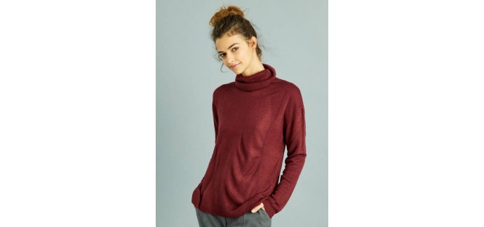 Kiabi: Pull col roulé maille fine à 7€ au lieu de 10€