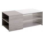 Fly: Table basse chene gris/blanc LUNEO à 85,10€ 