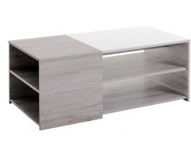 Fly: Table basse chene gris/blanc LUNEO à 85,10€