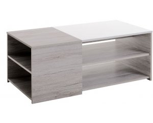 Fly: Table basse chene gris/blanc LUNEO à 85,10€