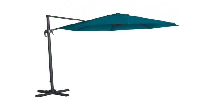 Leroy Merlin: Parasol déporté L.300 x l.300 cm Thalia rond gris ou bleu à 99€ au lieu de 119€