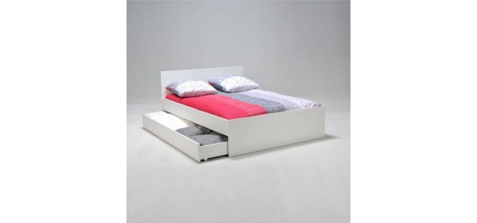 Auchan: Le lit BOSS 140x190cm + 2 tiroirs à 155€ au lieu de 285€