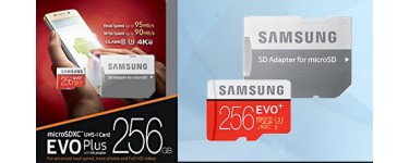 Auchan: Carte Micro SD Samsung 256Go EVO PLUS à 239,99€ au lieu de 398,98€