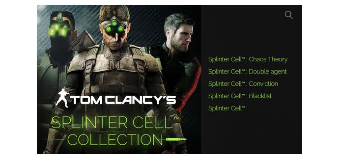 Ubisoft Store: Jeux vidéo Tom Clancy's Splinter Cell Collection à 20,29€ au lieu de 69,95€