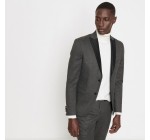 Devred: Veste de costume grise avec col en satin à 97,99€ au lieu de 139,99€