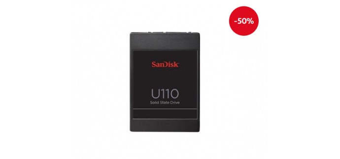 Auchan: Disque dur interne SanDisk SSD U110 16Go à 9,9€ au lieu de 19,9€