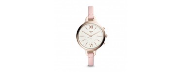 Fossil: Montre Connectée Hybride - Fossil Q Anette en cuir rose à 109€ au lieu de 179€