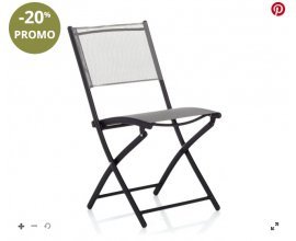 Alinéa: Chaise de jardin pliante taupe - Lemon à 27,20€ au lieu de 34€