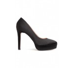 H&M: Escarpins noirs à bout rond en satin à plateau au prix de 24,99€ au lieu de 24,99€ 