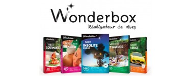 Wonderbox: 10€ de réduction sur tous les coffrets cadeaux dès 75€ d'achat