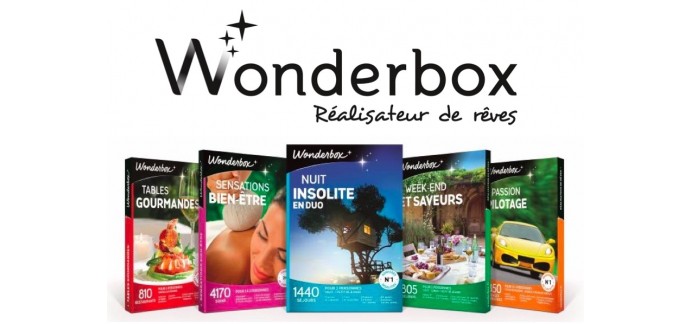 Wonderbox: 10€ de réduction sur tous les coffrets cadeaux dès 75€ d'achat