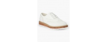 La Halle: Miss Liberto - Derbies femme semelle liège blanc d'une valeur de 22,49€ au lieu de 44,99€ 