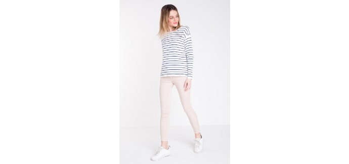 Bonobo Jeans: Pull style marinière femme col rond d'une valeur de 19,99€ au lieu de 39,99€