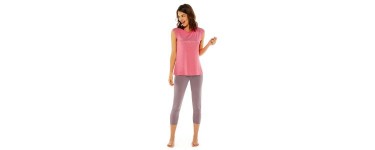 Pomm'Poire: Ensemble Pyjama femme en viscose rose/noisette à 24,43€ au lieu de 34,90€