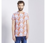 Devred: T-shirt homme manches courtes imprimé casual au prix de 13,99€ au lieu de 19,99€