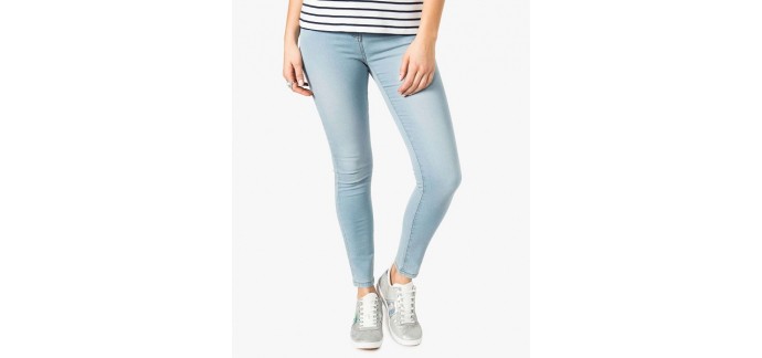 GÉMO: Jean slim stretch coupe ajustée 4 poches couleur bleach au prix de 9€ au lieu de 19,99€