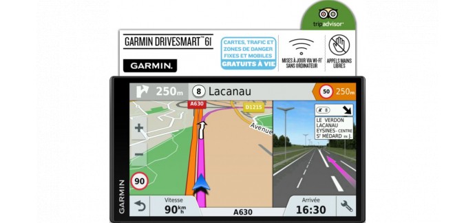Boulanger: GPS Garmin DriveSmart 61 SE LMT-S à 169,99€ au lieu de 199,99€
