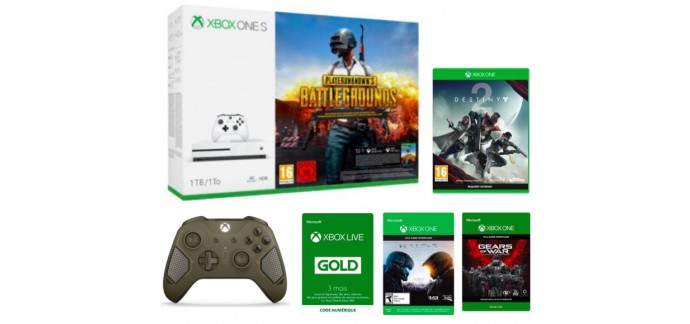 Micromania: 1 manette, 3 jeux et 1 abonnement Xbox Live de 3 mois offerts pour l'achat d'une Xbox One S