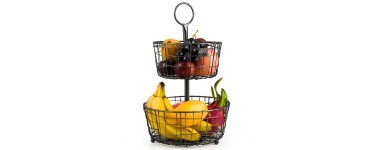 Amazon: Panier à fruits en métal 2 étages séparables Kealive à 7,19€ au lieu de 17,19€