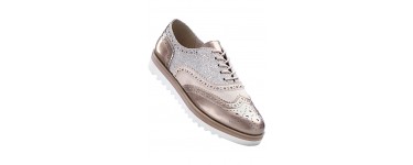 Bonprix: Chaussures basses derbies MarcoTozzi rose/argent métallique au prix de 37,99€ au lieu de 42,99€