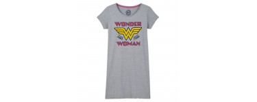 3 Suisses: Grand t-shirt de nuit de femme manches courtes Wonder Woman d'une valeur de 13,99€ au lieu de 19,99€