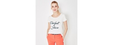 Promod: T-shirt à message femme au prix de 10,46€