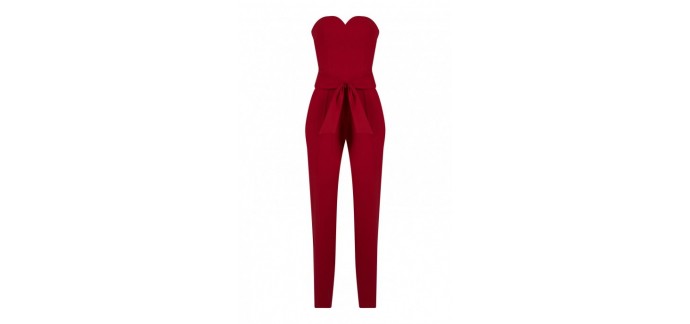 NAF NAF: Combi-pantalon bustier noeud dans le dos couleur cranberry au prix de 52€ au lieu de 79,99€