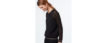 Etam: Top avec manches transparentes noir d'une valeur de 31,49€ au lieu de 44,99€