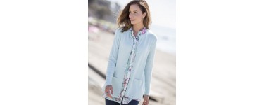 Damart: Cardigan femme en maille fine et douce couleur opaline d'une valeur de 14,90€ au lieu de 29,99€