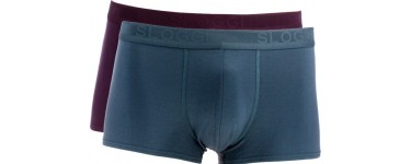 Solendro: Lot de 2 boxers homme en coton stretch gris et rouge Sloggi au prix de 14,90€ au lieu de 25,90€